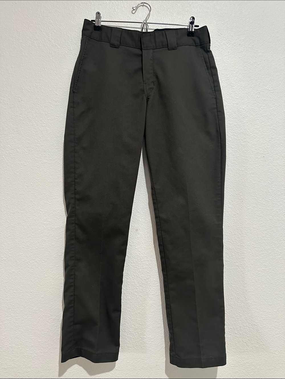 Men's DICKIES FLEX Slim Taper Dark Olive Pants, size 30 waist (M)